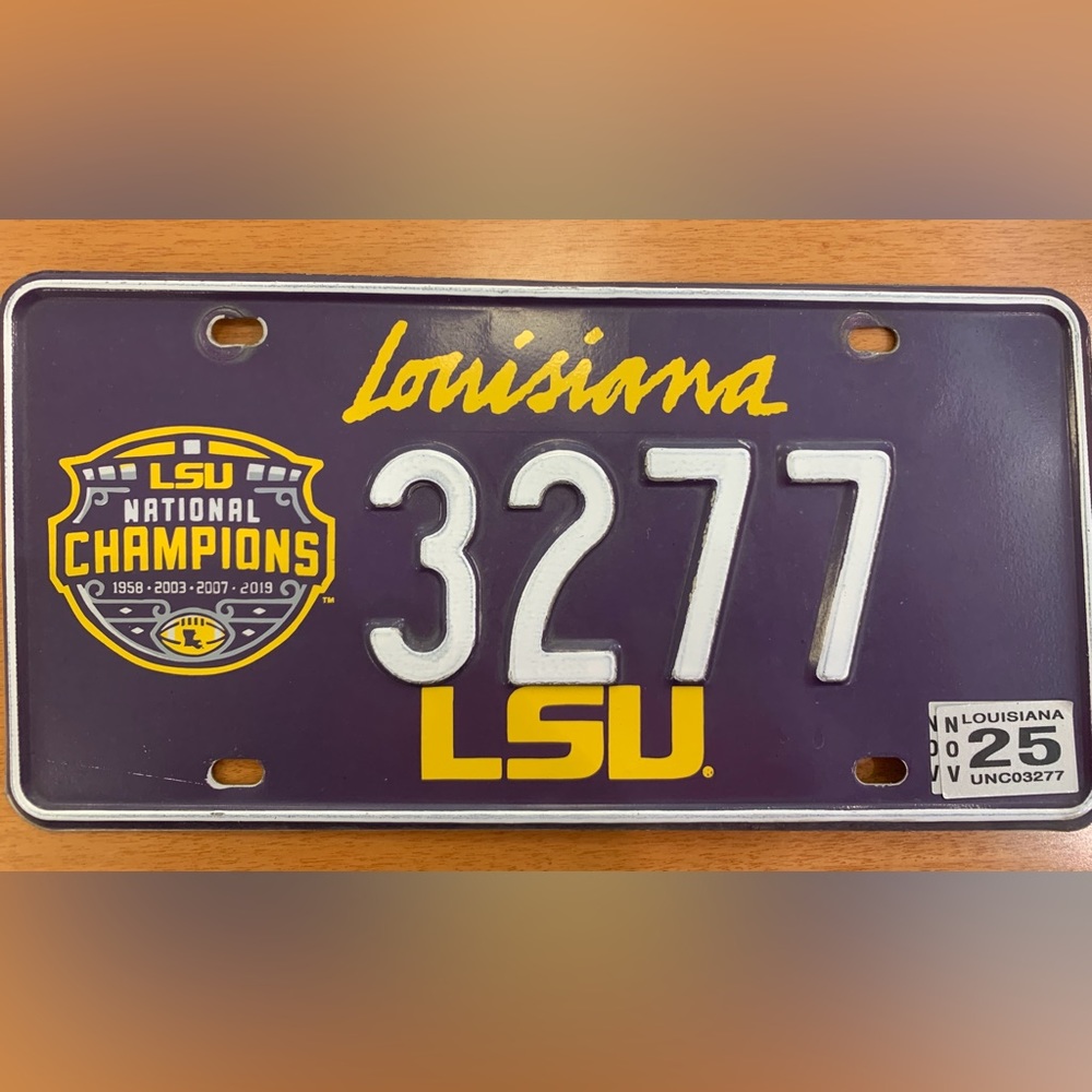 LSU national champions football plate